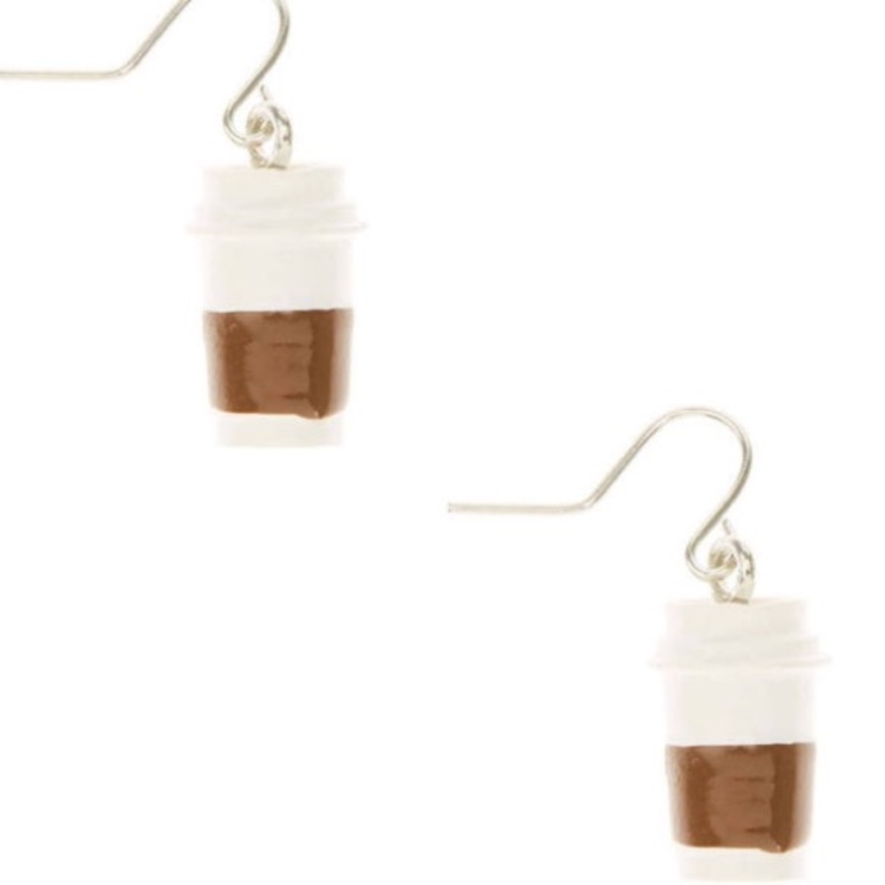 Coffee cup drop earring
